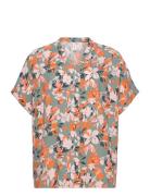 Carnova Lolli Life In Top Aop Tops Blouses Short-sleeved Grey ONLY Carmakoma