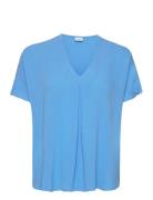 Nurikka Blouse Tops T-shirts & Tops Short-sleeved Blue Nümph