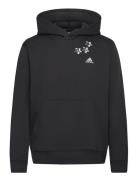 Scribble Fleece Hoodie Sport Sweatshirts & Hoodies Hoodies Black Adidas Sportswear