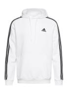 Essentials Fleece 3-Stripes Hoodie Sport Sweatshirts & Hoodies Hoodies White Adidas Sportswear