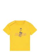 I Dy Mm T Sport T-Kortærmet Skjorte Yellow Adidas Sportswear