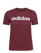 Essentials Slim Logo T-Shirt Sport T-shirts & Tops Short-sleeved Burgundy Adidas Sportswear