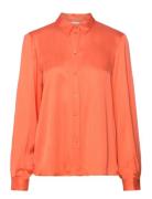 Slffranziska Ls Satin Shirt B Tops Shirts Long-sleeved Pink Selected Femme