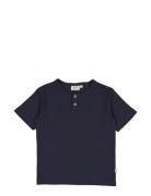 T-Shirt Lumi Tops T-Kortærmet Skjorte Navy Wheat