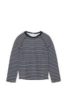 Striped Sweatshirt Tops T-shirts Long-sleeved T-Skjorte Blue Tom Tailor