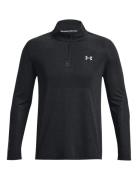 Ua Seamless Stride 1/4 Zip Sport Sweatshirts & Hoodies Sweatshirts Black Under Armour