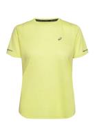 Metarun Pattern Ss Top Sport T-shirts & Tops Short-sleeved Yellow Asics