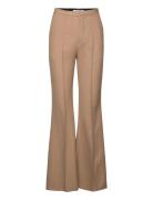 Linn Heavy Drapy Trousers Bottoms Trousers Suitpants Brown Wood Wood