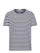 Adrian Stripe T-Shirt Designers T-Kortærmet Skjorte Navy Les Deux