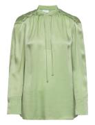 Brandy - Fluid Texture Tops Blouses Long-sleeved Green Day Birger Et Mikkelsen