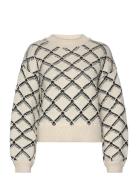 Slfolivia Ls Cropped Knit O-Neck Tops Knitwear Jumpers Grey Selected Femme