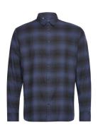 Slhslimowen-Brushed Shirt Ls Noos Tops Shirts Casual Blue Selected Homme