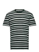 Vintage Stripe Tee Tops T-Kortærmet Skjorte Green Superdry