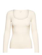 Cayleepw Pu Tops Knitwear Jumpers Cream Part Two