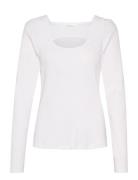 Jillkb Cut Out Tee Tops T-shirts & Tops Long-sleeved White Karen By Simonsen