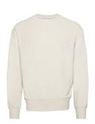 Embro Neck Towelling Crewneck Tops Sweatshirts & Hoodies Sweatshirts White Calvin Klein Jeans