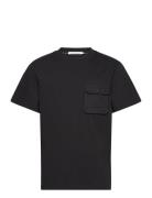 Mix Media Pocket Tee Tops T-Kortærmet Skjorte Black Calvin Klein Jeans