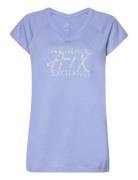 T-Shirt Tops T-shirts & Tops Short-sleeved Blue Armani Exchange