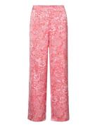 Mschmaricel Myrina Pants Aop Bottoms Trousers Straight Leg Red MSCH Copenhagen