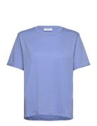 Mschterina Organic Small Logo Tee Tops T-shirts & Tops Short-sleeved Blue MSCH Copenhagen