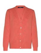 Monogram Jacquard Cardigan Tops Knitwear Cardigans Orange Lauren Ralph Lauren