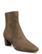 Willa Suede Bootie Shoes Boots Ankle Boots Ankle Boots With Heel Khaki Green Lauren Ralph Lauren