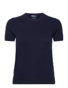 Cashmere Short-Sleeve Crewneck Jumper Tops T-shirts & Tops Short-sleeved Navy Polo Ralph Lauren