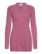 Knit Fitted Cardigan Tops Knitwear Cardigans Pink REMAIN Birger Christensen