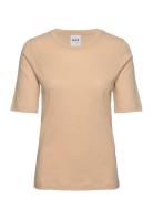 Sawyer - Linen Mix Tops T-shirts & Tops Short-sleeved Beige Day Birger Et Mikkelsen