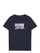 Jcodust Ss Tee Crew Neck Sn Jnr Tops T-Kortærmet Skjorte Navy Jack & J S