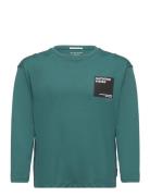 Striped Longsleeve Tops T-shirts Long-sleeved T-Skjorte Green Tom Tailor