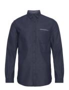 Structured S Tops Shirts Casual Navy Tom Tailor