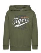 Nkmvildar Ls Sweat Box Bru N1 Tops Sweatshirts & Hoodies Sweatshirts Khaki Green Name It