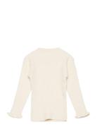 Nmfvianna Ls Slim Knit N Tops T-shirts Long-sleeved T-Skjorte Cream Name It