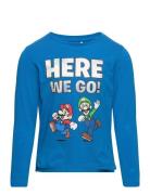 Nmmadonis Mario Ls Top Bfu Tops T-shirts Long-sleeved T-Skjorte Blue Name It
