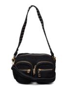 Kendra Bag Real Suede W. Gold Bags Small Shoulder Bags-crossbody Bags Black Noella