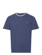 Dashed Tipped T-Shirt Tops T-Kortærmet Skjorte Blue Lyle & Scott