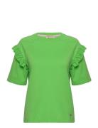 Nala Flounce Tee Tops T-shirts & Tops Short-sleeved Green MOS MOSH