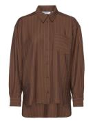 Mschhaura Joanita Shirt Stp Tops Shirts Long-sleeved Brown MSCH Copenhagen