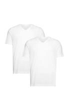Double Pack V-Neck Tee Tops T-Kortærmet Skjorte White Tom Tailor