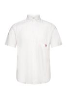 Uspa Ss Shirt Flori Men Tops Shirts Short-sleeved White U.S. Polo Assn.