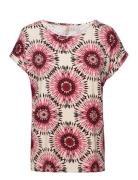 Sc-Marica Aop Tops T-shirts & Tops Short-sleeved Red Soyaconcept