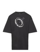 T Shirt Frontprint Beyond The Tops T-Kortærmet Skjorte Black Lindex