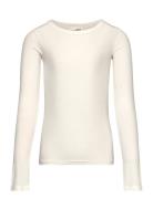 T-Shirt Long-Sleeve Tops T-shirts Long-sleeved T-Skjorte White Sofie Schnoor Young