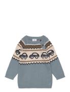 Palle - Pullover Tops Knitwear Pullovers Blue Hust & Claire