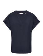 Blouses Woven Tops Blouses Short-sleeved Navy Esprit Casual