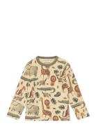 Sweatshirt Ls Aop Tops T-shirts Long-sleeved T-Skjorte Multi/patterned Minymo