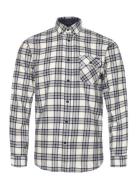 Checked Twill Shirt L/S Tops Shirts Casual White Lindbergh