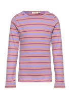 Sgbella Yd Stripe L_S Tee Hl Tops T-shirts Long-sleeved T-Skjorte Purple Soft Gallery