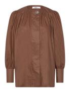 Logan - Cotton Chintz Rd Tops Blouses Long-sleeved Brown Day Birger Et Mikkelsen